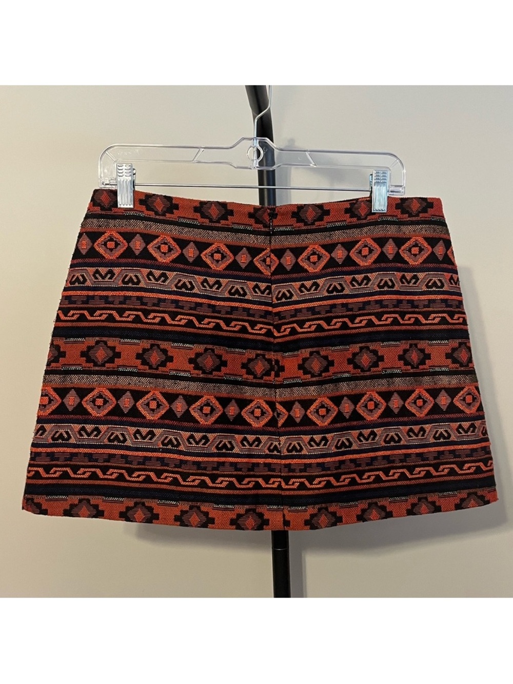 Forever 21 Black and Rust Aztec Mini Skirt